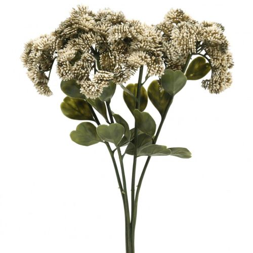 Floristik24 Fetthenne Creme Sedum Mauerpfeffer Kunstblumen 48cm 4St