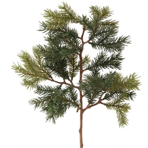 Floristik24 Künstlicher Tannenzweig Fichtenzweig Grün Braun 58cm