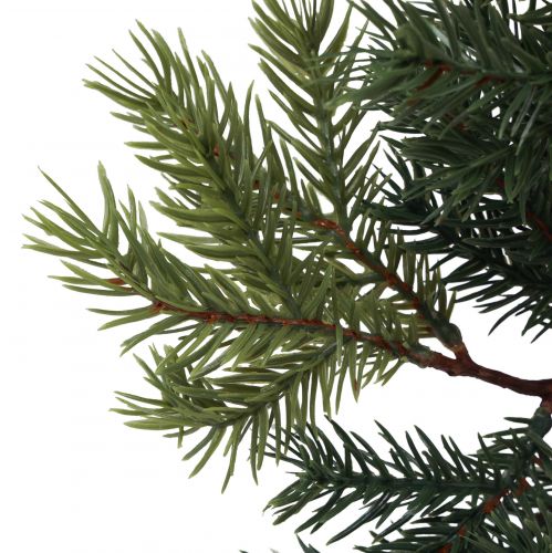 Floristik24 Künstlicher Tannenzweig Fichtenzweig Grün Braun 58cm
