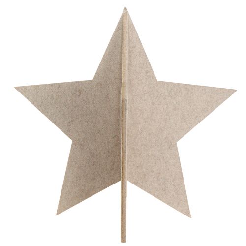 Artikel Filz Deko Stern zum Stellen Weihnachtsdeko Filz Beige H62cm