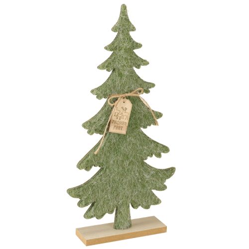 Filz Tannenbaum Deko Anhänger „Frohes Fest“ Grün H42cm