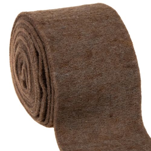 Filzband Wolle Braun 15cm x 5m für Deko und Basteln