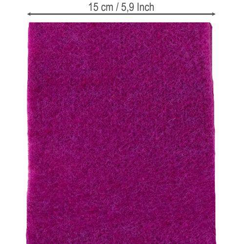 Artikel Filzband Wolle Fuchsia 15cm x 5m für Deko und Basteln