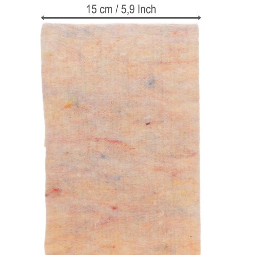 Wollfilzband zweifarbig, 15 cm x 5 m, Orange/Mehrfarbig | Floristik24.at