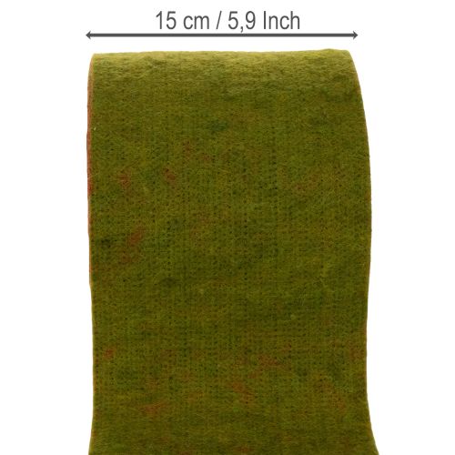 Wollfilzband als zweifarbiges Topfband, 150 mm x 5 m, Rot und Kontrastfarbe | Floristik24.at
