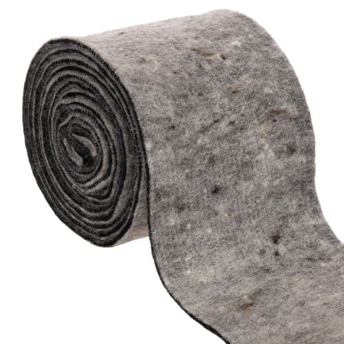 Wollfilz Topfband, 15 cm x 5 m, zweifarbig Grau/Schwarz bestellen | Floristik24.at