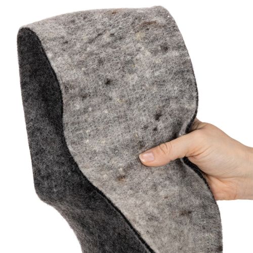 Wollfilz Topfband, 15 cm x 5 m, zweifarbig Grau/Schwarz | Floristik24.at
