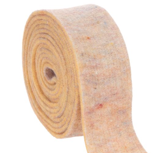 Wollfilz-Topfband aus 100 % Wolle, zweifarbig Orange und Mehrfarbig, 7,5 cm breit, 5 m lang bestellen | Floristik24.at