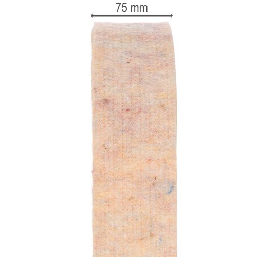 Wollfilz-Topfband aus 100 % Wolle, zweifarbig Orange und Mehrfarbig, 7,5 cm breit, 5 m lang | Floristik24.at