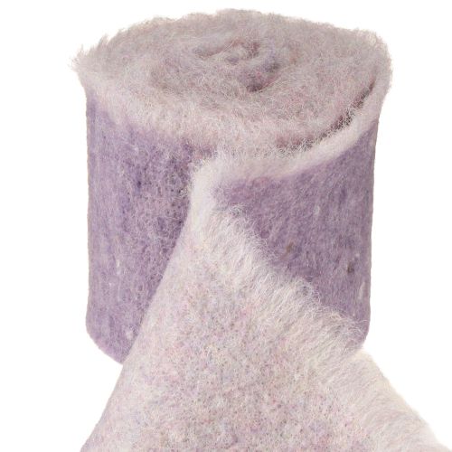 Floristik24 Filzband Franzi Wollfilz Wollband Lila 2-farbig 15cm 4m
