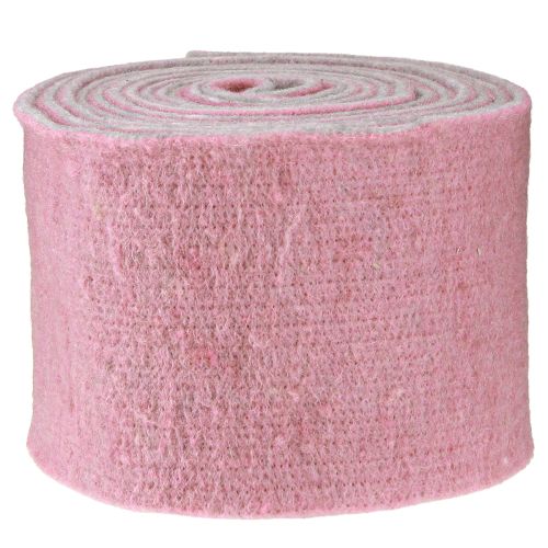 Artikel Filzband, Topfband zweifarbig Altrosa/Grau 15cm 5m
