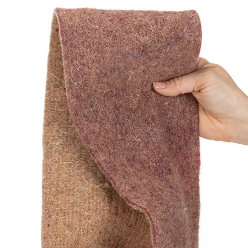 Wollfilzband zweifarbig, 15 cm x 5 m, Lila/Hellbraun, für Blumentöpfe | Floristik24.at