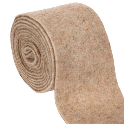 Wollfilzband aus 100 % Wolle, 15 cm x 5 m, zweifarbig Braun und Weiß bestellen | Floristik24.at