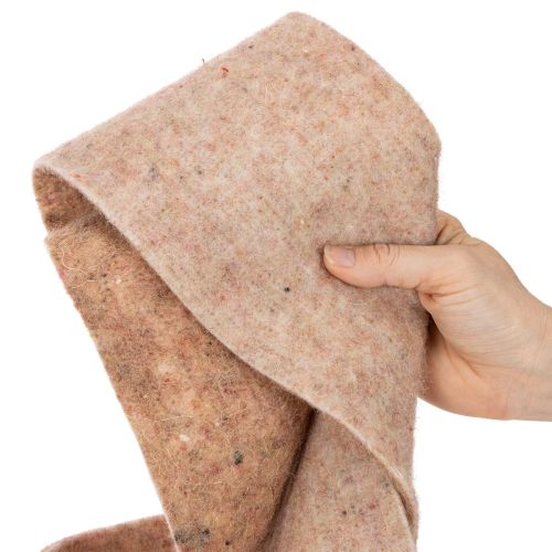 Wollfilzband aus 100 % Wolle, 15 cm x 5 m, zweifarbig Braun und Weiß | Floristik24.at
