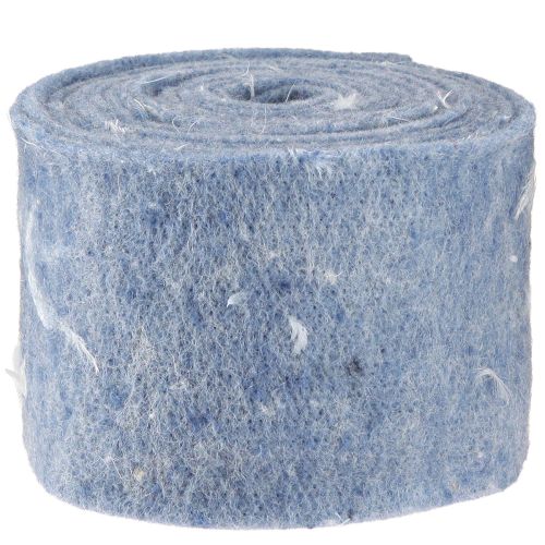 Artikel Filzband Wollband Dekostoff Blau Federn Wollfilz 15cm 5m