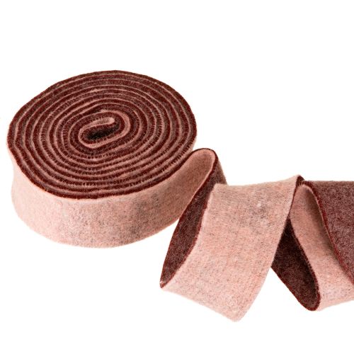Artikel Zweifarbiges Wollfilzband Rosa Rot für Dekoration und DIY