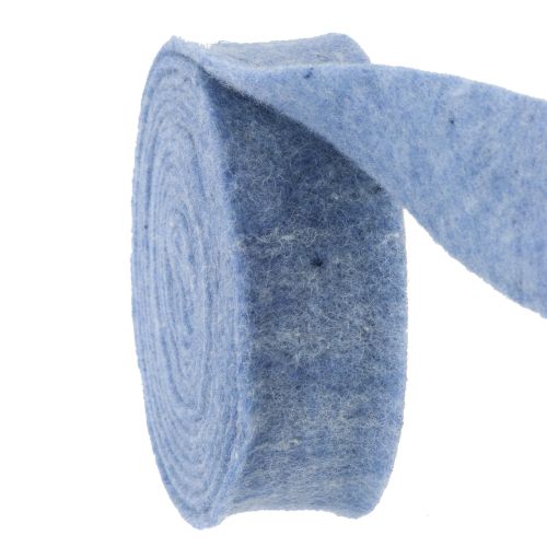 Floristik24 Filzband Blau 7,5cm 5m