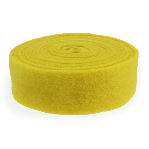 Filzband Gelb Dekoband Filz 7,5cm 5m