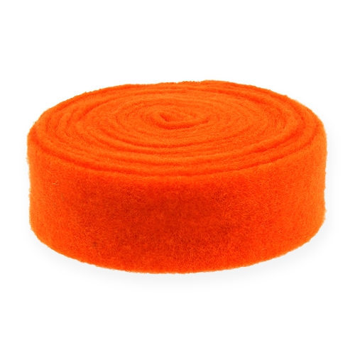 Floristik24 Filzband Orange 7,5cm 5m