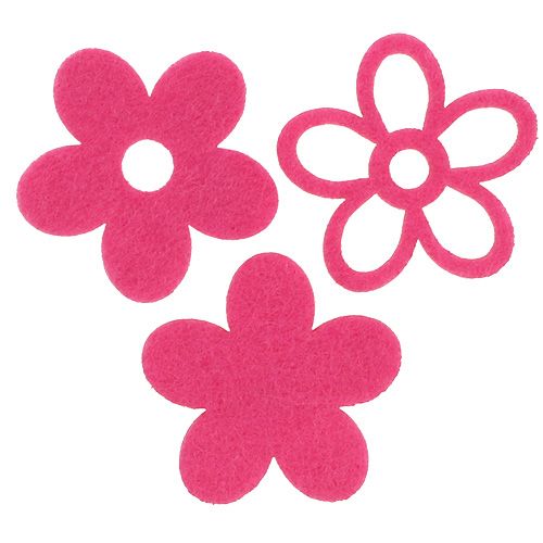 Floristik24 Filzblume zum Streuen Pink als Deko-Set Ø4cm 72 St