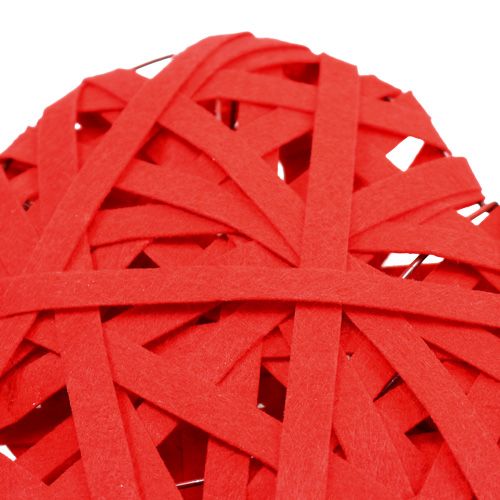 Floristik24 Filzherzen zum Hängen Rot 26cm 2St
