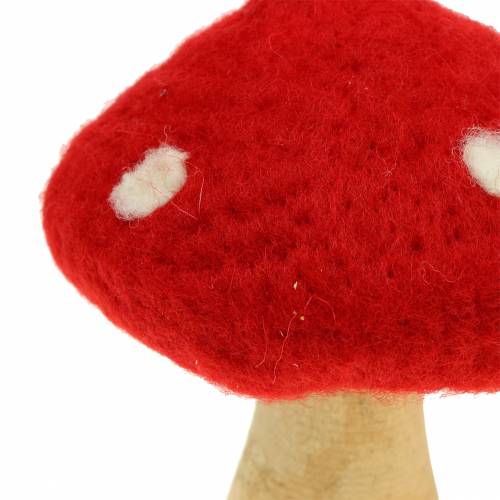 Fliegenpilz Herbstdeko Rot H13,5cm 2St