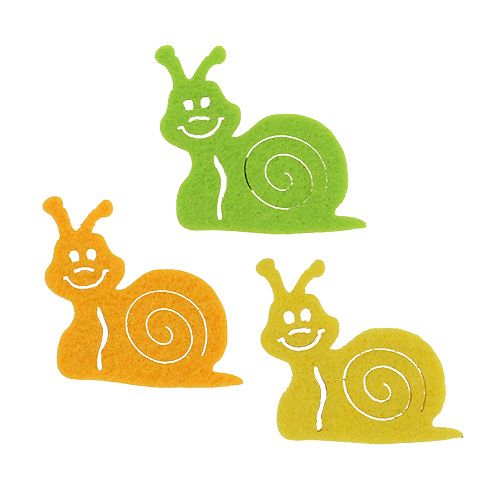 Floristik24 Filzschnecke mit Klebepunkt 5cm sort. 36 St