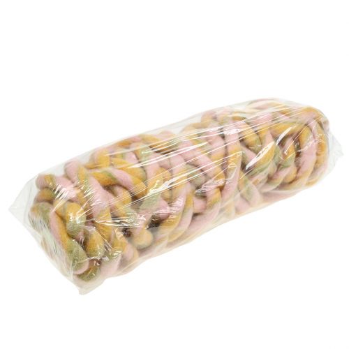 Floristik24 Filzschnur 25m Rosa, Gelb, Grün