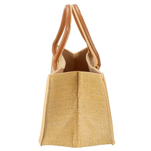 Filztasche in Bastoptik 50x25x25 cm, Natur, Henkel aus Kunstleder | Floristik24.at