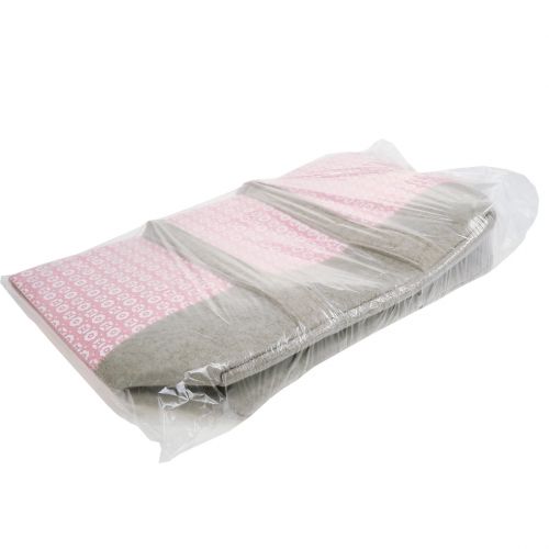 Floristik24 Filztasche Rosa-Grau mit Muster 55cm x 36cm x 18cm