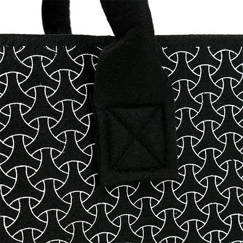 Artikel Filztasche Schwarz mit Muster 39cm x 20cm x 25cm