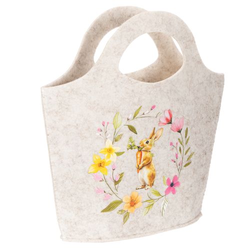 Floristik24 Filztasche mit bezauberndem Osterhasen geeignet für Frühling und Sommer 27cm 4St