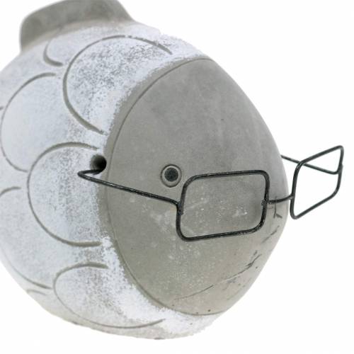 Floristik24 Deko-Fisch mit Brille Blau Weiß 15,5/14,5cm 2St