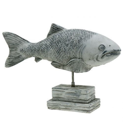 Floristik24 Gartenfigur Fisch am Ständer H20cm