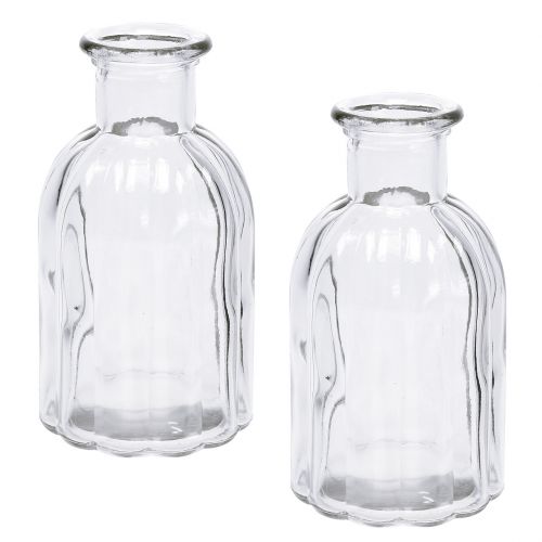 Artikel Flasche Vase klein Ø5,5cm H10,5cm klar 6St