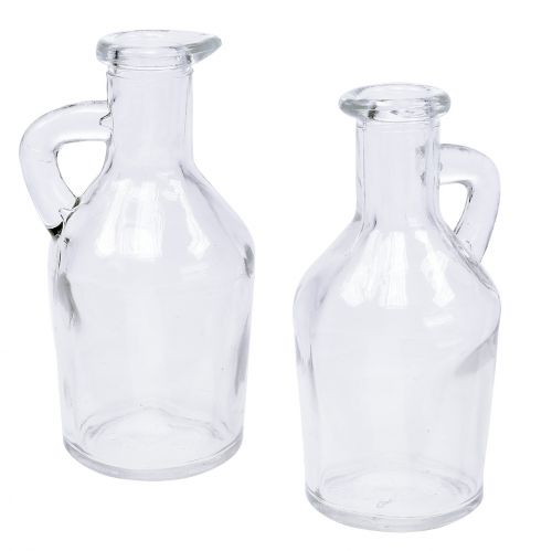 Floristik24 Flasche mit Henkel Klar Ø5,5cm H11cm 6St