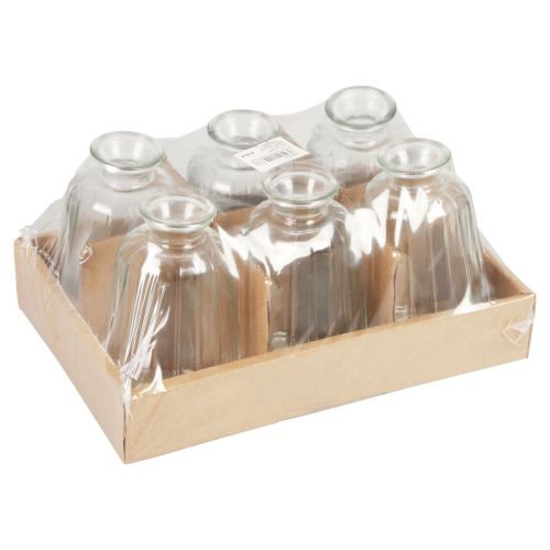 Artikel Dekoflaschen Kerzenständer Mini Vasen Glas H11cm 6 St