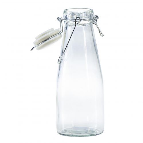 Artikel Flaschen Deko Glas mit Verschluss Klar Ø7cm 20,5cm