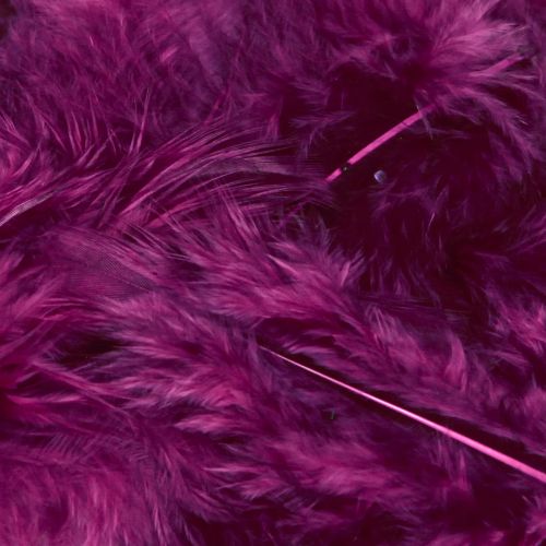 Artikel Flauschige Deko Federn Burgund zum Basteln 5–10cm 20g