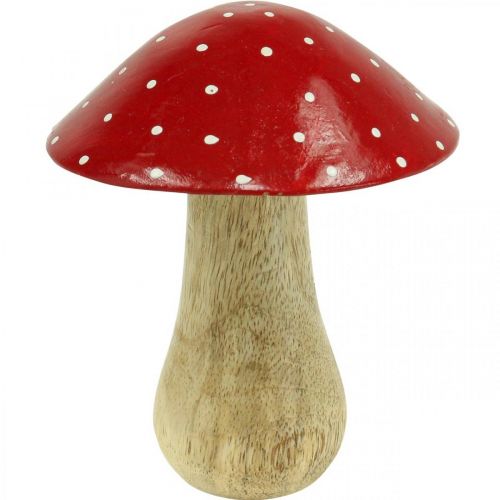 Floristik24 Fliegenpilz Deko Holzpilz Herbstdeko Holz 11,5ר10cm