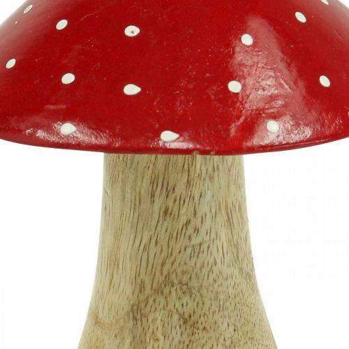 Floristik24 Fliegenpilz Deko Holzpilz Herbstdeko Holz 11,5ר10cm