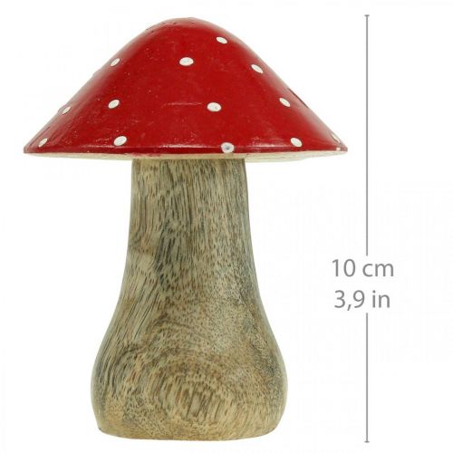 Floristik24 Fliegenpilz Deko Holzpilz Herbstdeko Holz 10×8cm
