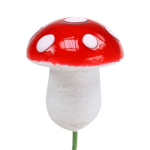 Floristik24 Fliegenpilze mini am Draht 1,8cm 100St