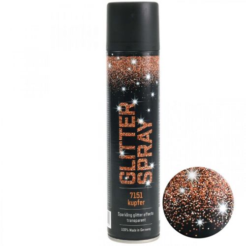 Floristik24 Glitter Spray Kupfer Glitzerspray Lackspray 400ml