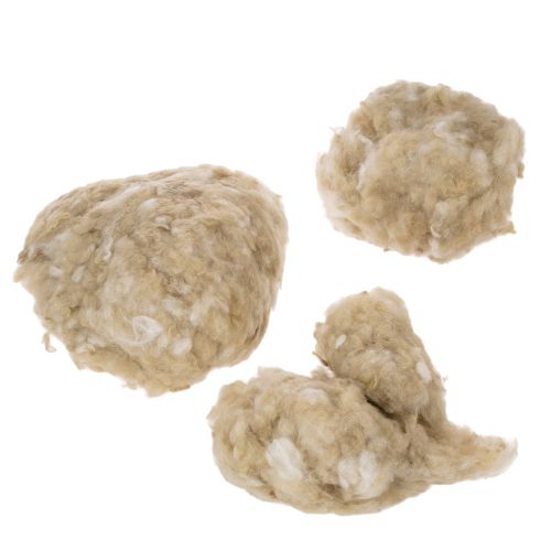 Beige Schafwolle lose 250g für
