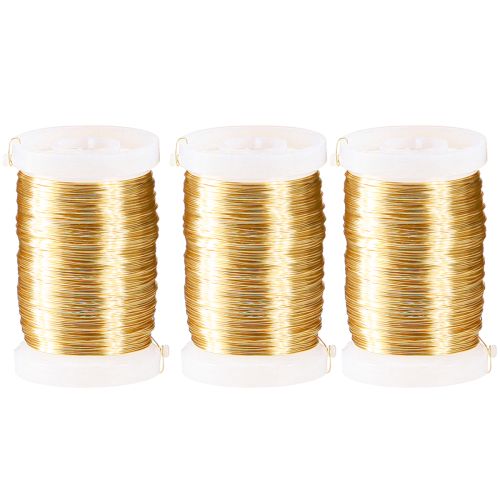 Artikel Floristendraht Myrtendraht Dekodraht Gold 0,30mm 100g 3 St
