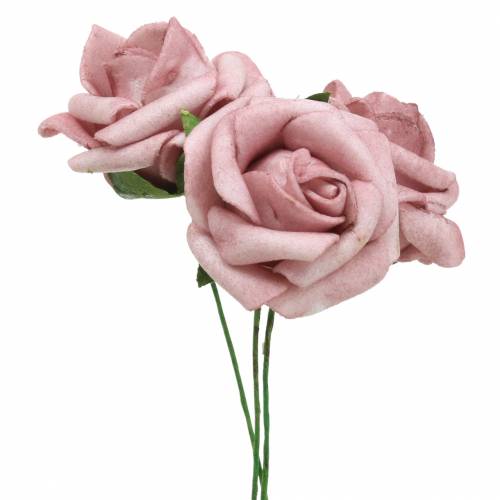 Artikel Foam-Rose Ø3,5cm Altrosa 48 St