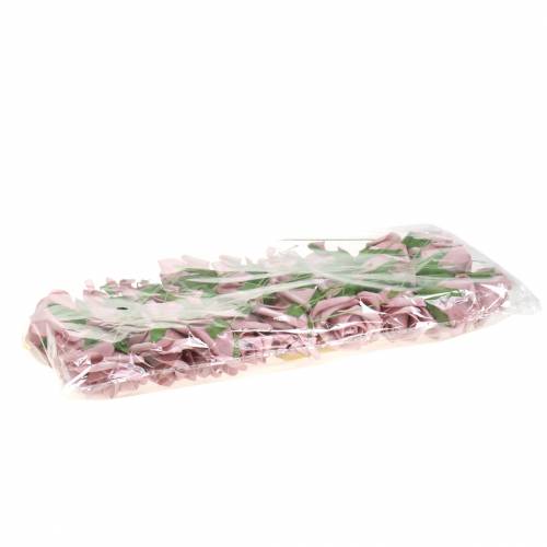 Floristik24 Foam-Rose Ø6cm Altrosa 27 St