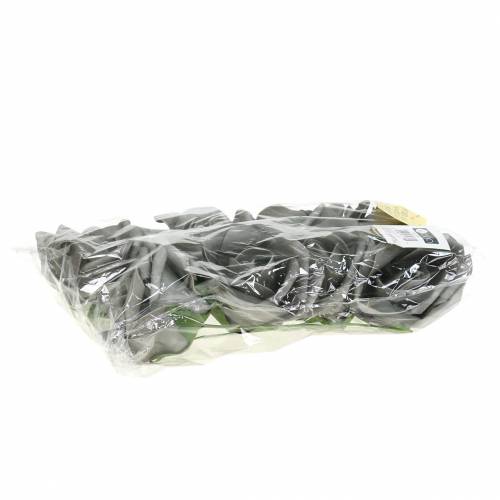 Floristik24 Foam-Rose Ø10cm Grau 8 St