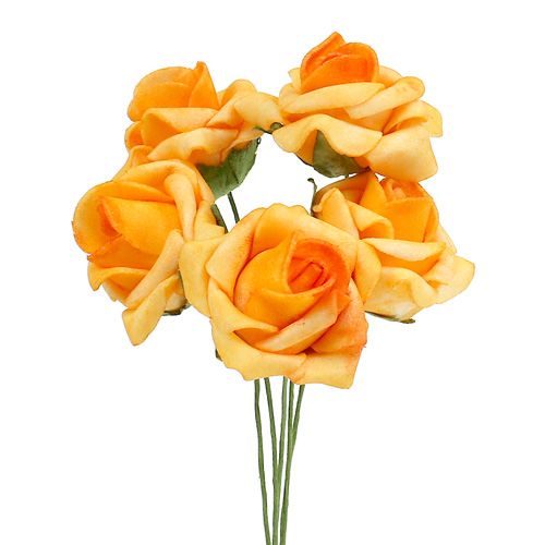 Foam Rose Ø 3,5cm Apricot 48St